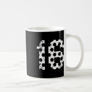 Caneca De Café Número da Camisa de Futebol Vintage 16