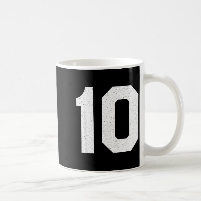 Caneca De Café Número da camisa Jersey #10 10º aniversário (Direita)