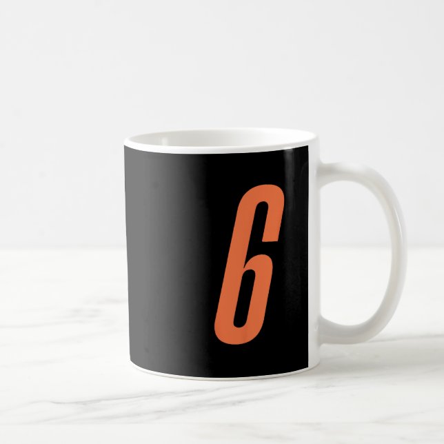 Caneca De Café Número Laranja 6 7 Meme Engraçado de Halloween Rou (Direita)