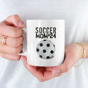Caneca De Café Número Personalizado De Esportes Fofos De Mães