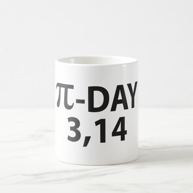 Caneca De Café número Pi como dia do pi (Centro)