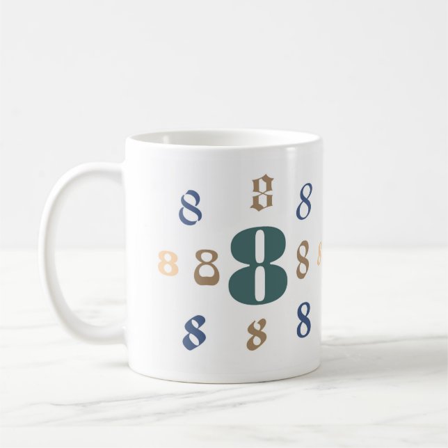 Caneca De Café Numerologia 8 Mug (Esquerda)
