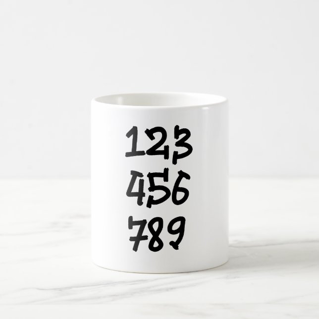 Caneca De Café Números 123456789 (Centro)