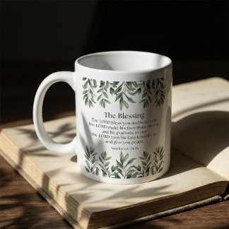 Caneca De Café Números 6:24-26 O Senhor te Abençoe e te Guarde