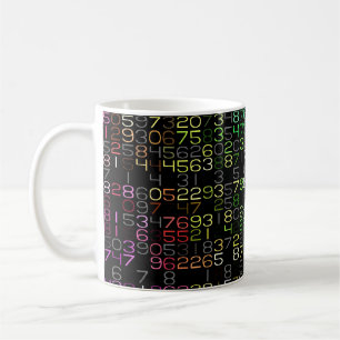 Caneca De Café números coloridos