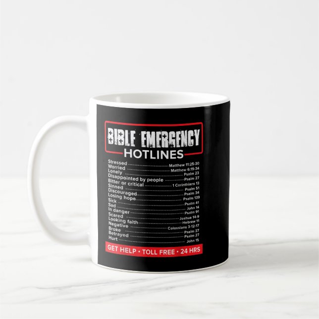 Caneca De Café Números de emergência da bíblia (Esquerda)