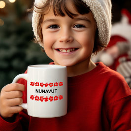 Caneca De Café Nunavut Aloha Banda Cor-de-Luz Vermelha