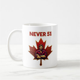 Caneca De Café Nunca 51, Canadá, canadense Flag Maple Leaf, Forte