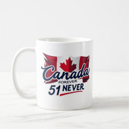 Caneca De Café Nunca 51, Canada Forever, Canadian Flag Maple Leaf