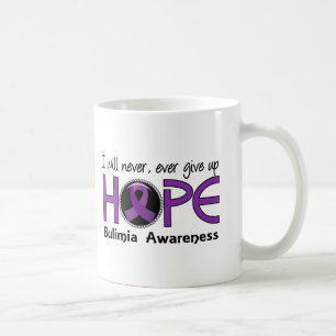 Caneca De Café Nunca dê acima a bulimia da esperança 5