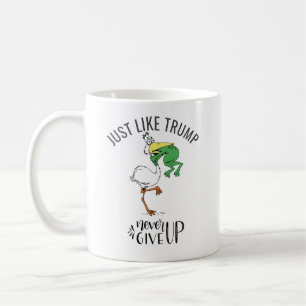 Caneca De Café Nunca Desista Como SAPO De Tremor sufocando Pelica