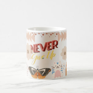 Caneca De Café nunca desista, nunca pare de ler