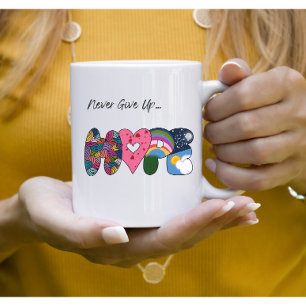 Caneca De Café Nunca Desistir Da Esperança