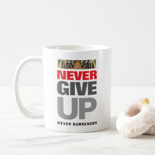 Caneca De Café Nunca Desistir Nunca Entregar Cotação Clássica
