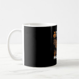 Caneca De Café Nunca É Muito Cedo Abóbora Crânio Vinha Asas_1