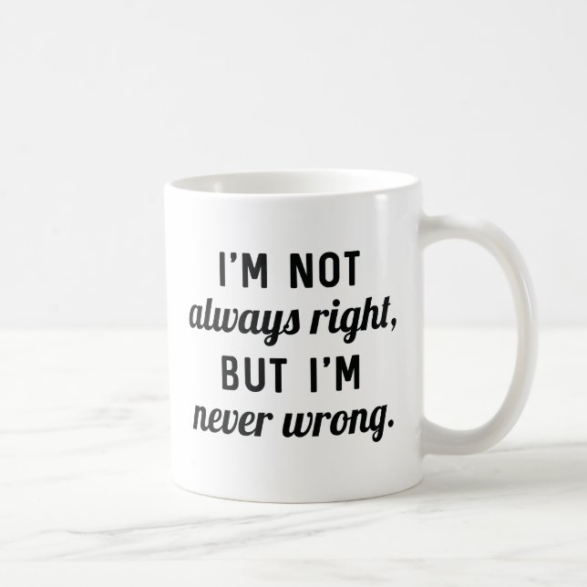 Caneca De Café Nunca Errado (Direita)