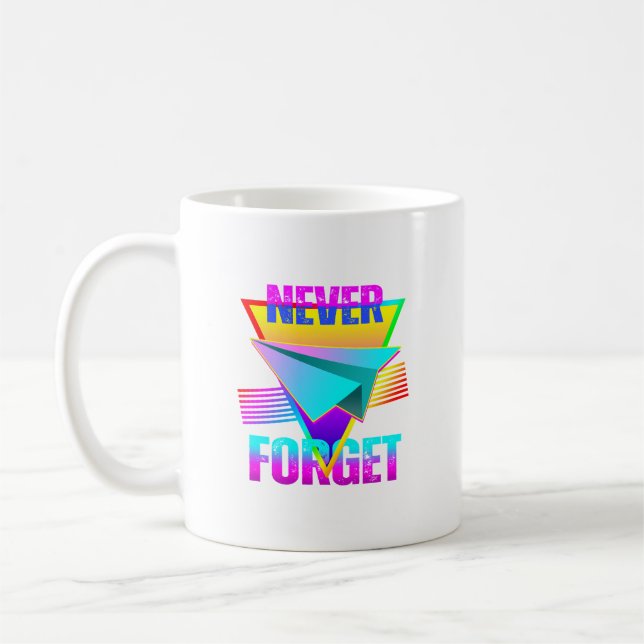 Caneca De Café Nunca Esqueça Avião de Papel (Esquerda)