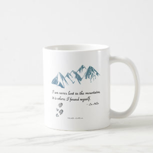 Caneca De Café Nunca me perco nas montanhas, é onde...