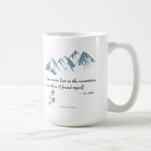 Caneca De Café Nunca me perco nas montanhas, é onde...