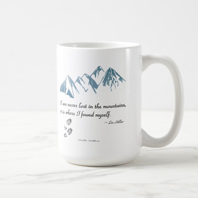 Caneca De Café Nunca me perco nas montanhas, é onde... (Direita)