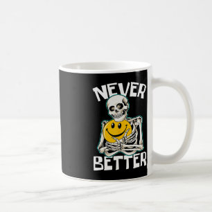 Caneca De Café NUNCA MELHOR O Skeleton Divertir O Caveira Figurin