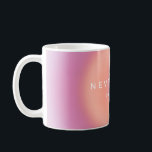 Caneca De Café Nunca Parar de Sonhar<br><div class="desc">Nunca Pare de Sonhar - citação inspiradora e motivacional - Tipografia - gradiente/aura pastel.</div>