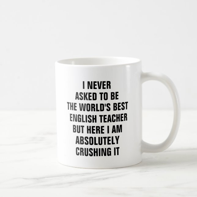 Caneca De Café Nunca pedi para ser o melhor professor de inglês d (Direita)