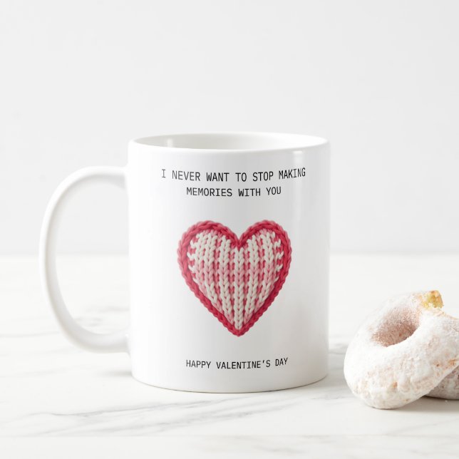 Caneca De Café Nunca quero parar de criar memórias com você (Com Donut)