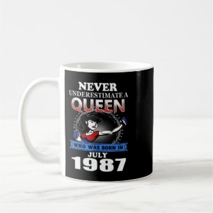 Caneca De Café NUNCA SUBESTIMAR UM Nascer Rainha em julho de 1987