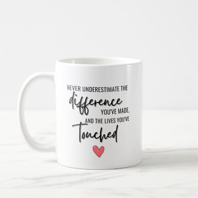 Caneca De Café Nunca Subestime a Diferença da Aposentadoria (Esquerda)