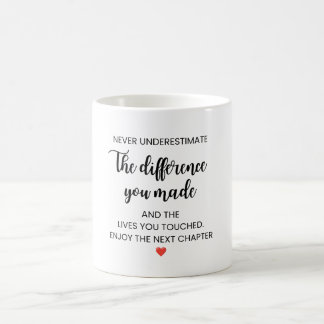 Caneca De Café Nunca Subestime a Diferença Que Você Fez