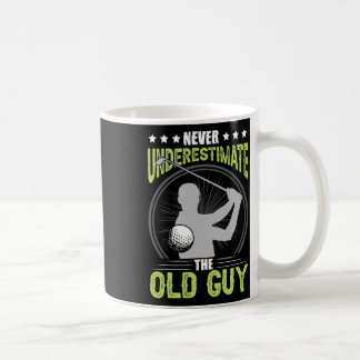 Caneca De Café Nunca Subestime O Velho Cara de Golfe Golfe 