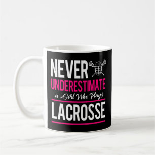 Caneca De Café Nunca Subestime Um Gril Que Joga Lacrosse Lacre