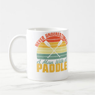 Caneca De Café Nunca Subestime Um Homem Com Um Remo Descendo Rios