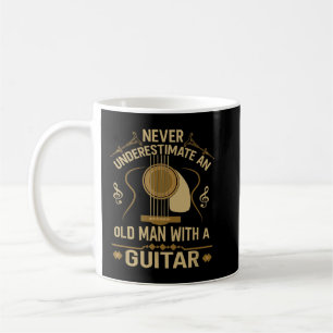 Caneca De Café Nunca Subestime Um Homem Velho Com Uma Guitarra Ac