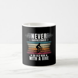Caneca De Café Nunca Subestime um Homem Velho numa Bicicleta