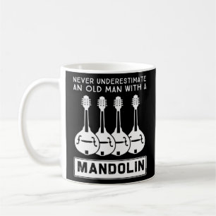 Caneca De Café Nunca Subestime Um Velho Com Um Mandolim 3