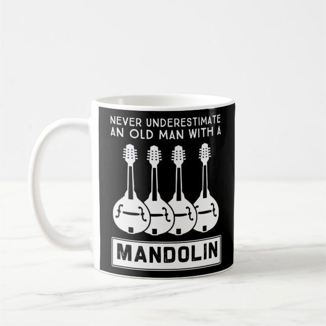 Caneca De Café Nunca Subestime Um Velho Com Um Mandolim 3 (Esquerda)