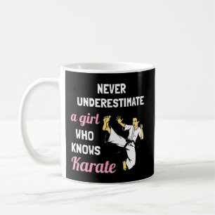 Caneca De Café Nunca Subestime Uma Garota Que Conhece Karate Girl