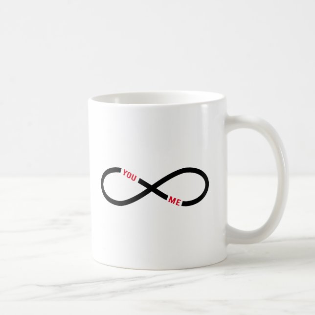 Caneca De Café nunca terminando o amor, o sinal da infinidade (Direita)