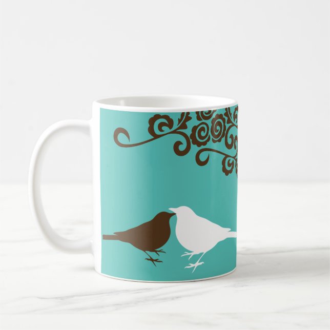 Caneca de café nupcial conhecida feita sob (Esquerda)