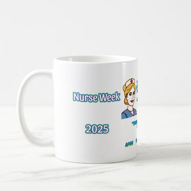 Caneca De Café Nurse Appreciation Art Mug Design (Esquerda)