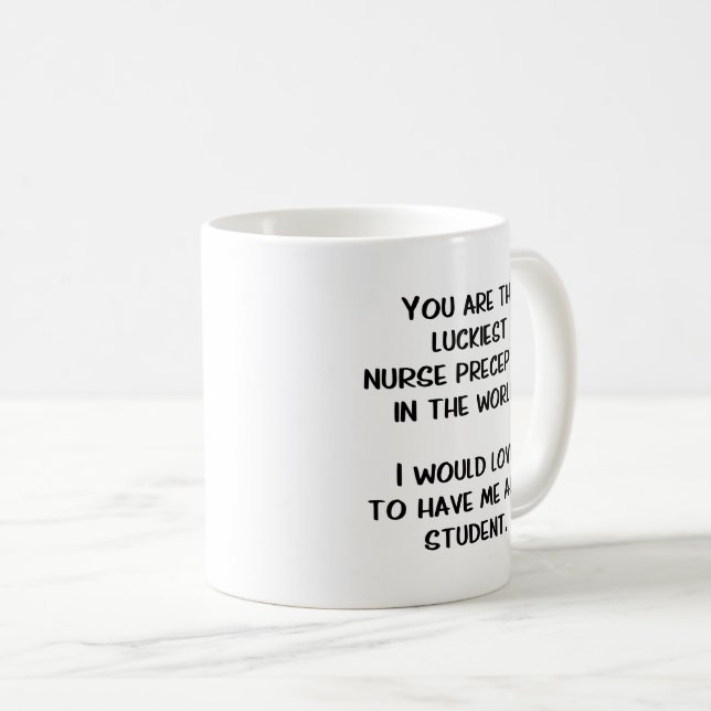 Caneca De Café Nurse Preceptor Funny Gift Coffee Mug (Frente Esquerda)
