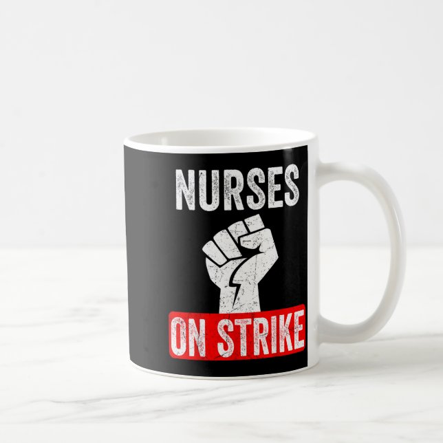 Caneca De Café Nurses On Strike Nnu National Nurses United Staffi (Direita)