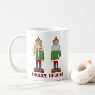 Caneca De Café Nutcracker engraçado Buttcracker do Natal cómico