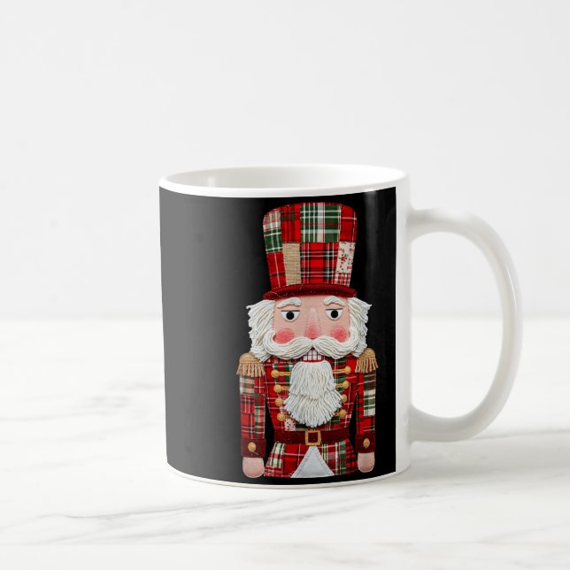 Caneca De Café Nutcracker Patchwork Merry Christmas Pajamas Men W (Direita)