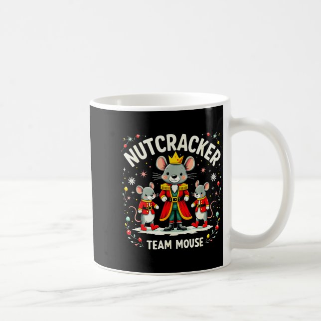 Caneca De Café Nutcracker Team Mouse Christmas Ballet Gift Merry  (Direita)