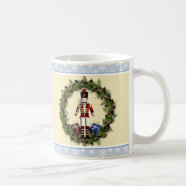 Caneca De Café Nutcracker Wreath Christmas Mug (Direita)