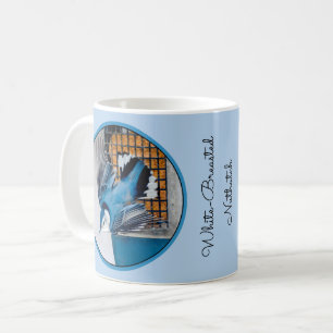Caneca De Café Nuthatch Branca em Neve - Foto original