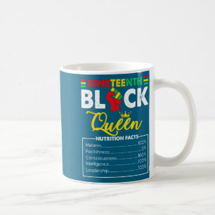 Caneca De Café Nutricional da rainha negra africana do juneteenth